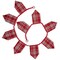 tagltd; Woven Plaid Pendant Garland - Decorative Wall Banners for Holiday Decor, Christmas Red Cotton, 7.5 in H x 72 in L; Category:Christmas Garlands; Image:2